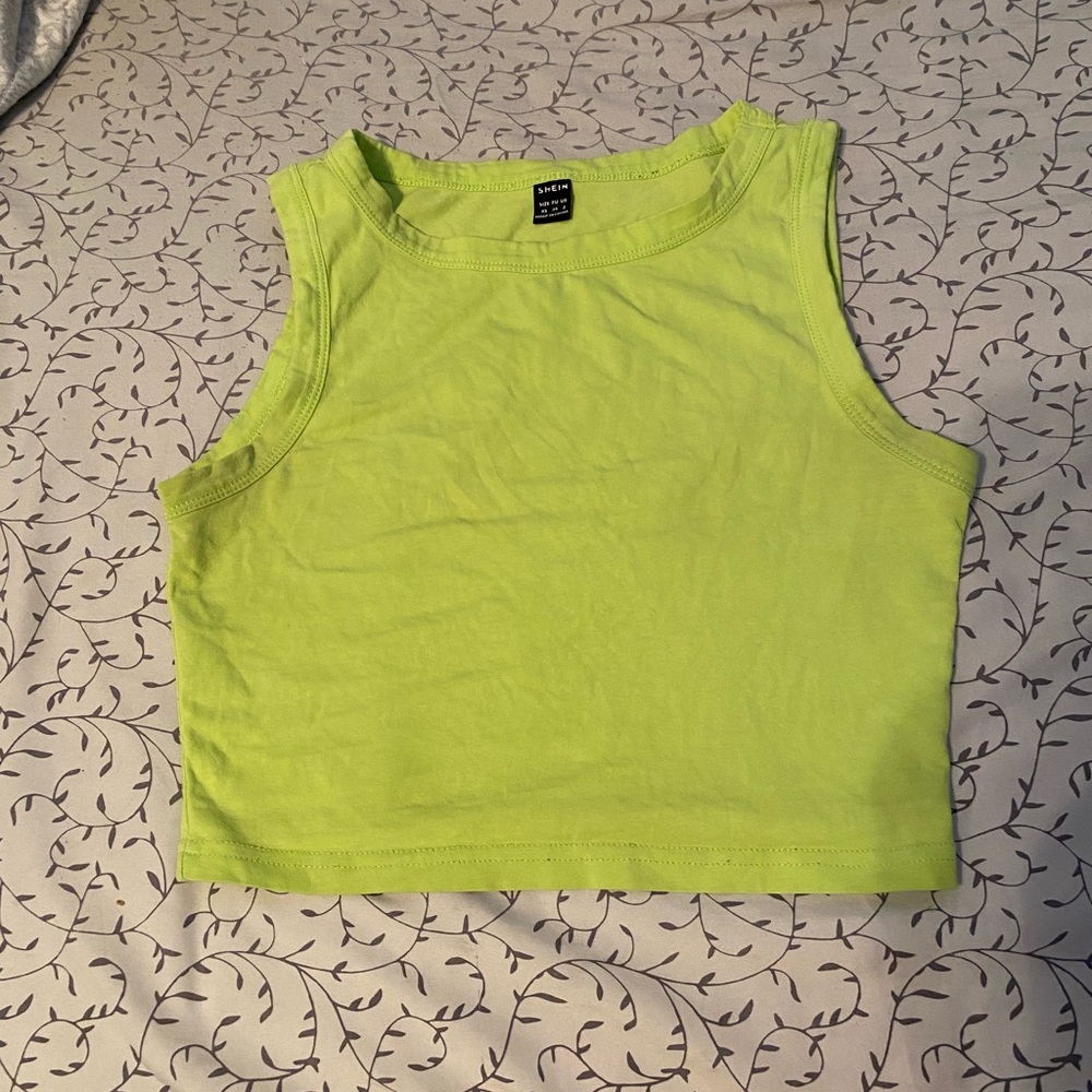 Neon green crop top